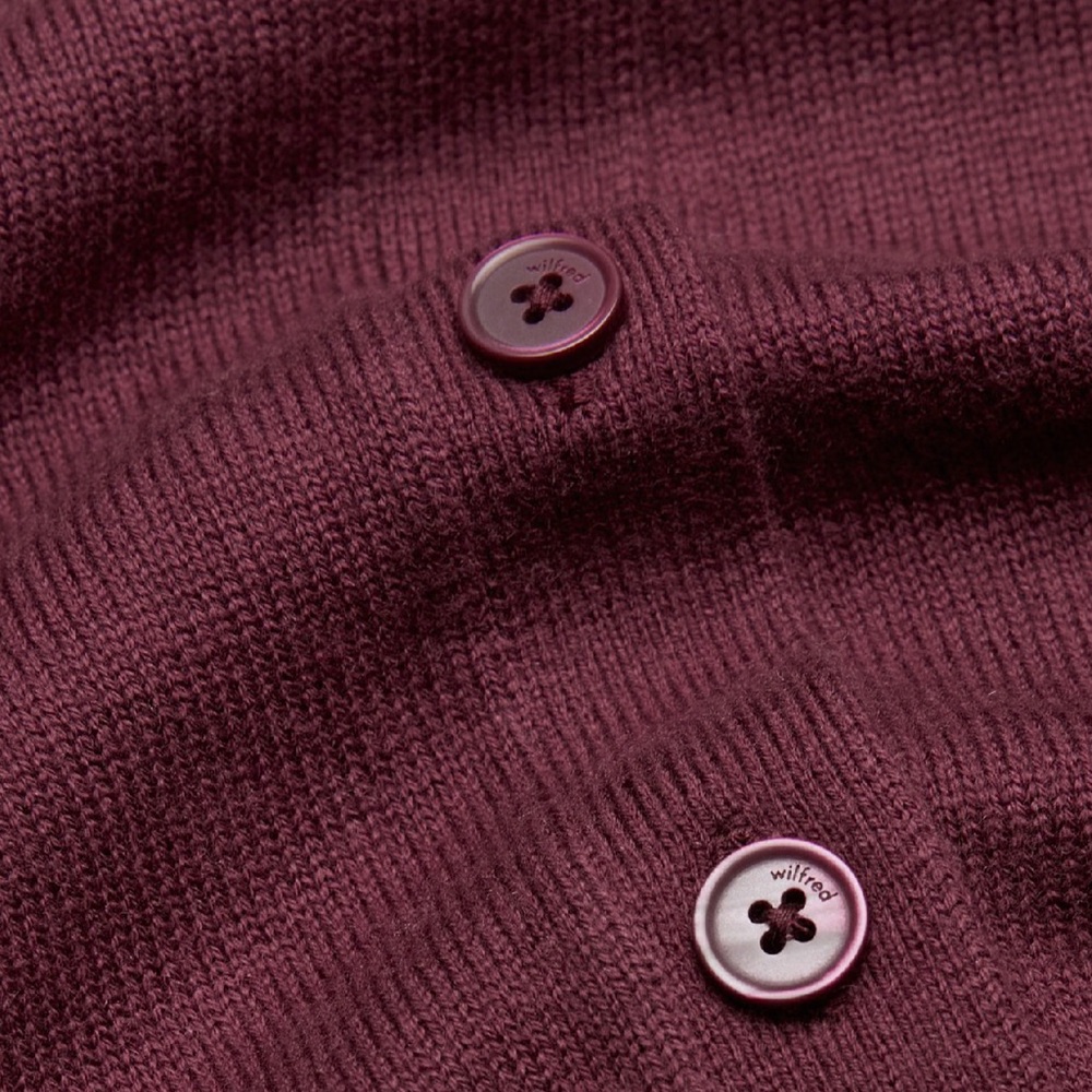 Aritzia Wilfred Moonrise Cardigan Spiced Burgundy Size Large NWOT - Picture 8 of 10